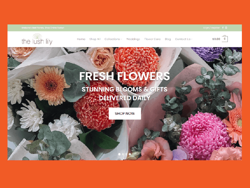 website front page